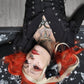 Dark in Love Ruptured Lace-Up Goth Shirt - D-Ring Hardware & Handkerchief Hem