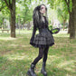 Dark in Love Vintage Striped Ruffle Tier Dress