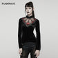Punk Rave Belladonna Demon’s Hand Velvet T-Shirt in Red