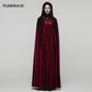 Punk Rave Seraphiel Gothic Velvet Cloak – Blood Red
