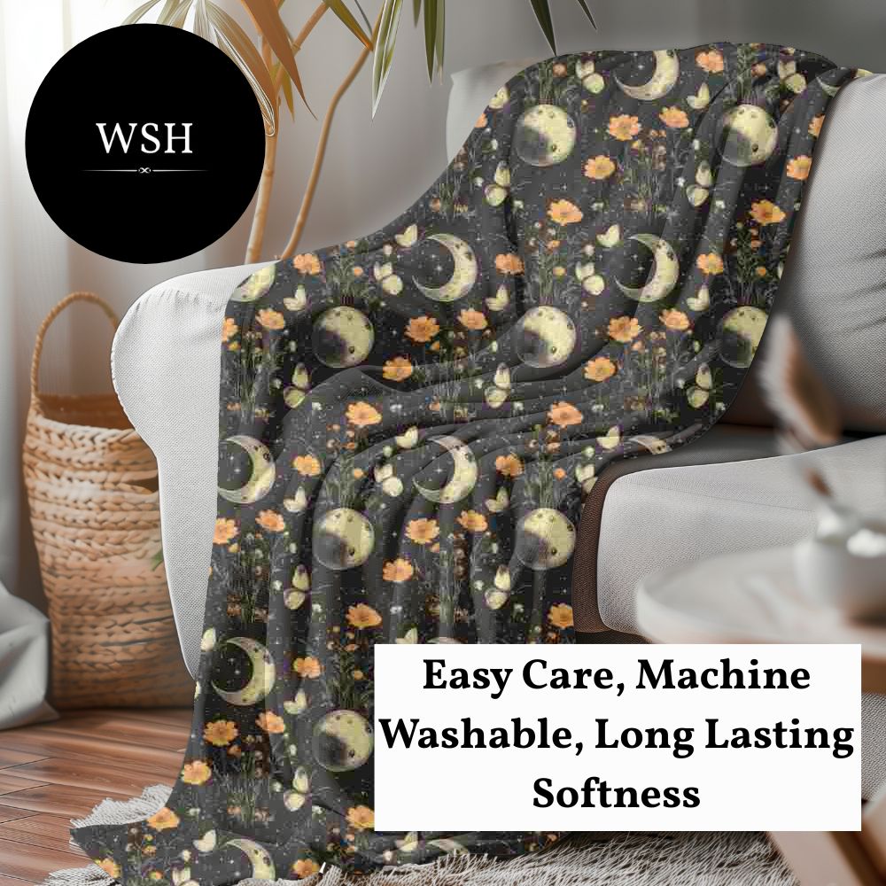 Gothic Fleece Blanket - Winter Solstice  - Luxury Twin / Double Velveteen Fleece Blanket