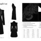 Punk Rave Nerezza Goth Mid-Length Embroidered Velvet Coat