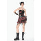 Dark in Love Linnea Plaid Mesh Layered Skirt