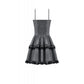 Dark in Love Striped Gothic Mini Dress