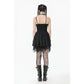 Dark in Love Mortalis Lace-Up Goth Dress in Black