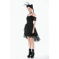 Dark in Love Romantic Gothic Lace Layered High-Low Dress