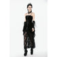 Dark in Love Vampiress Royal Velvet and Lace Maxi Dress