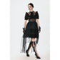 Dark in Love Ebon Rose High-Low Mesh & Lace Goth Dress
