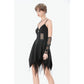 Dark in Love Punk Sleeveless Dress with Chains