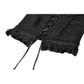 Dark in Love Black Lace Court Lace-Up Camisole