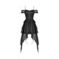 Dark in Love Morgana Gothic Off-Shoulder Lace Hem Dress