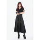 Dark In Love Dalaria High Waist Gothic Long Skirt - Lace Inset Panel