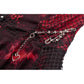 Dark in Love Bellatrix Red & Black Mesh Asymmetrical Dress