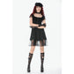 Dark in Love Black Gothic Sweet Bow Lace Lolita Dress