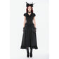 Dark in Love Courtly Cross Gem Gothic Blouse