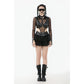 Dark in Love Bonded Tulle Layered Goth Mini Skirt in Black