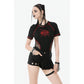 Dark in Love Gwen Pleated Garter Shorts