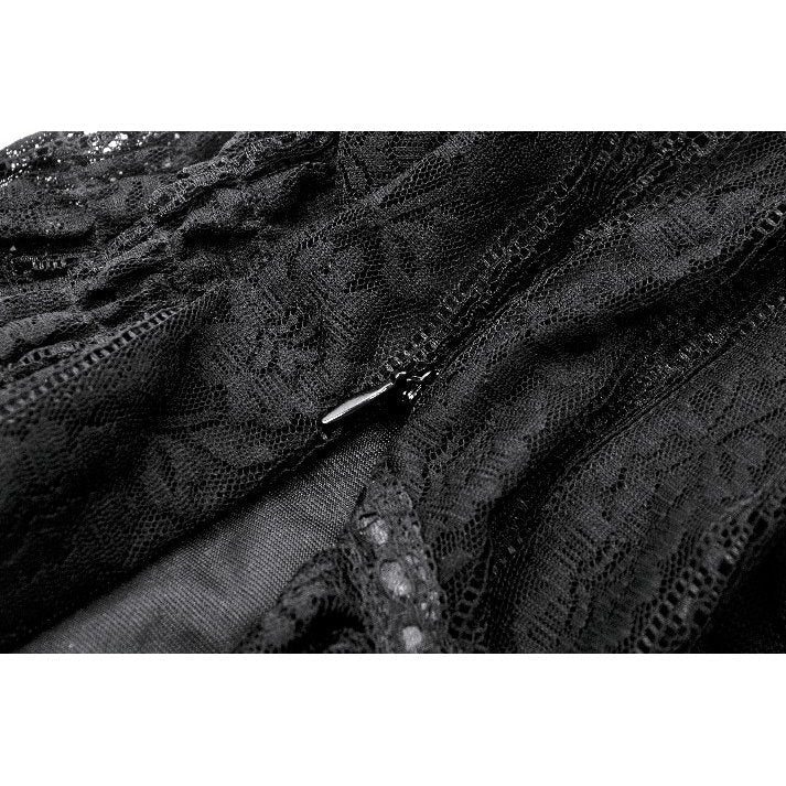 Dark in Love Ophelia Lace Off-Shoulder Gothic Top in Black