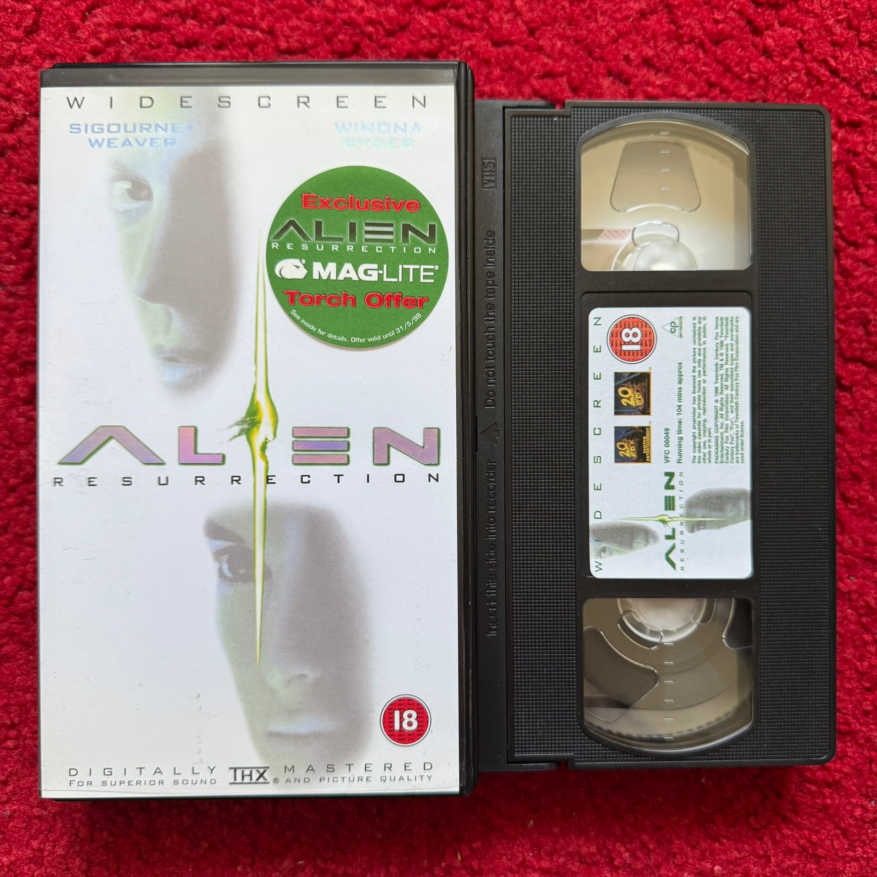 Alien: Resurrection VHS Video (1997) 0325W – Horror Stock