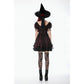 Dark in Love Burgundy & Black Lace Princess Dress with Stars Lace