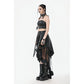 Dark in Love Belladonna Mesh Buckled Goth Skirt in Black