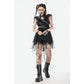 Dark in Love Seraphina Tiered Mesh & Ruffle Goth Layer Dress
