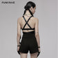 PUNK RAVE - Nyx Elastic Cross Strap Crop Top