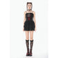 Dark in Love Crimson Shadow Layered Lace Cake Dress