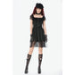 Dark in Love Black Gothic Sweet Bow Lace Lolita Dress