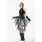 Dark in Love Gothic Mesh Panel Buckle Top