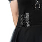 Poizen Industries Banshee Gothic Mini Dress - Cold Shoulder Mesh & Lace-Up