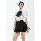 Dark in Love Lolita-Inspired Ruffled Mini Skirt in Black