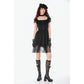 Dark in Love Black Gothic Sweet Bow Lace Lolita Dress