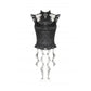 Dark in Love Seraphina Ruched Lace Goth Blouse in Black