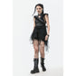 Dark in Love Seraphina Tiered Mesh & Ruffle Goth Layer Dress
