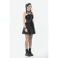Dark in Love Harness Chain Faux Leather Mini Dress