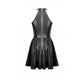 Dark in Love Harness Chain Faux Leather Mini Dress