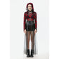 Dark in Love Gothic Sheer Mesh Maxi Skirt with PU Waist Corset - Size UK 8 Left Only!