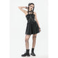 Dark in Love Harness Chain Faux Leather Mini Dress