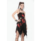 Dark in Love Red-Black Tie Dye Punk Dress