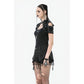 Dark in Love Seraphine Lace Off-Shoulder Goth Top in Black
