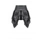 Dark in Love Elandra Layered Lace Handkerchief Hem Goth Skirt in Charcoal Black