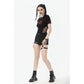 Dark in Love Gwen Pleated Garter Shorts