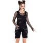 Chemical Black Trinity Dungaree Shorts