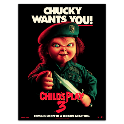 Child's Play 3 - Chucky Wants You! Horror Poster