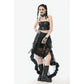 Dark in Love Belladonna Mesh Buckled Goth Skirt in Black