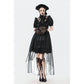 Dark in Love Ebon Rose High-Low Mesh & Lace Goth Dress