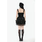 Dark in Love Nocturne Ruffled Velvet Lace Goth Dress in Black