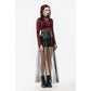 Dark in Love Gothic Sheer Mesh Maxi Skirt with PU Waist Corset - Size UK 8 Left Only!