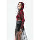 Dark in Love Gothic Sheer Mesh Maxi Skirt with PU Waist Corset - Size UK 8 Left Only!